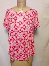 Alfani Women Printed Short Sleeve Top Ethnic Weave 7100ETW644  NWT $49.50