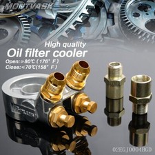 Fit For An10 Oil Filter Cooler Sandwich Thread Plate Adapter 80 Deg Thermostat