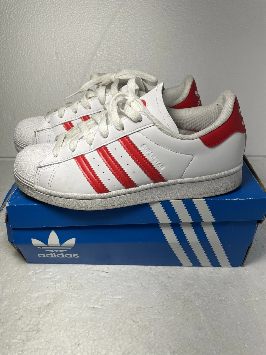 adidas Superstar White Red Stripes [Custom Product] ORIGINAL Shoes