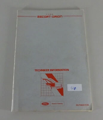 Technische Information Ford Escort + RS Turbo / Orion Stand 11/1985 - Bild 1 von 4