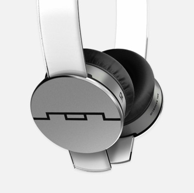 SOL REPUBLIC TRACKS HD WHITE ON EAR HEADPHONES & MIC V10 SOUND ENGINE 1241-02