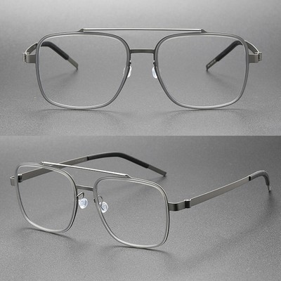 Premium Men Ultralight Retro Readers Titanium Pilot Reading Glasses +0.5~6.0