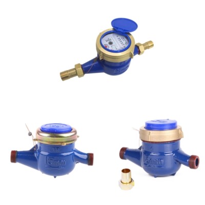 Cold Water Meter with Fittings for Garden & Home Usage Water Meter for Indoor