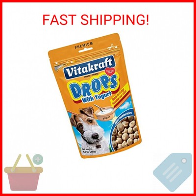 Vitakraft Drops with Yogurt Treats for Dogs, Bite-Sized Training Snacks, 8.8 Oun