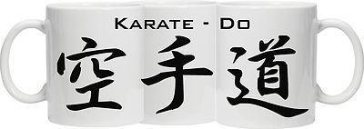 KARATE MUG - Karate in Japanese Kanji (characters) - PRINTED ALL AROUND THE MUG