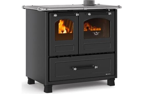 Nordica Extraflame Cucina a Legna con Forno 7.5 kW Ghisa 96x64 cm Nero Family 4.