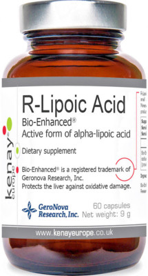 R-LIPOIC ACID BIO-ENHANCED  ACTIVE FORM OF ALPHA-LIPOIC ACID 60 CAPSULES