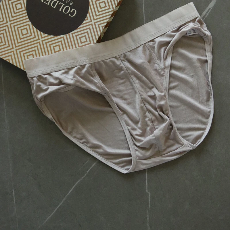 5pcs 100% mulberry silk underwear for men U briefs Pure silk Underpants knickers - Image 3 of 4