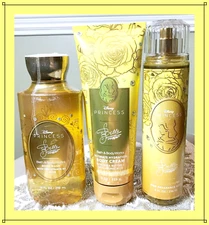 Bath & Body Works DISNEY PRINCESS BELLE Shower Gel Body Cream Fragrance Mist 3pc