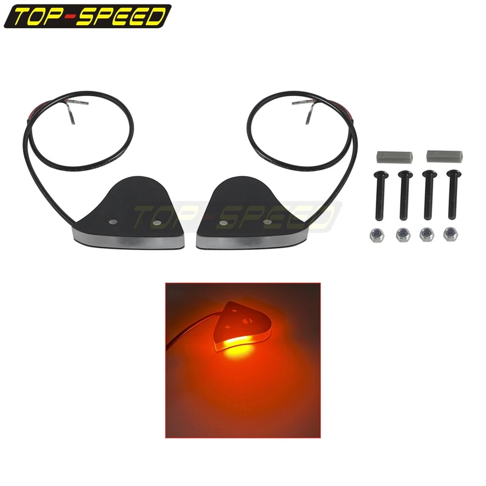 LED Motorcycle Mirror Block Off Turn Signals For Yamaha YZF R1 R1S R1M 2015-2019 - Imagem 3 de 4