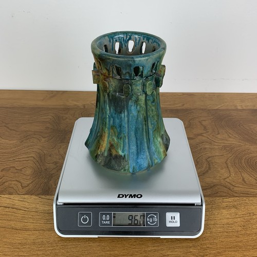Alvino Bagni Sea Garden Vase Blue Green Handmade MCM Italy Italian Pottery Vtg - Picture 12 of 12
