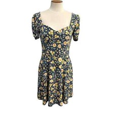IN Floral Mini Fit & Flare Sun Dress Size Small Cottage Core EUC