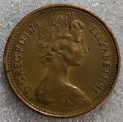 1976 United Kingdom 1 New Penny Coin *C154