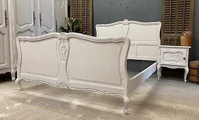 Buy Vintage French Double  Bed/ French Bed Painted Shabby Chic Style