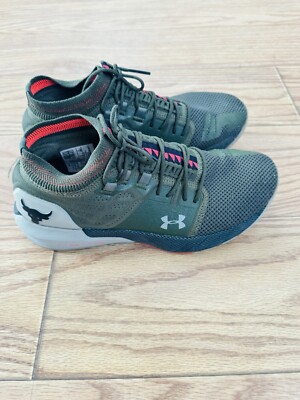Under Armour Mens Size 7 Green HOVR Project Rock 2 Training Shoes
