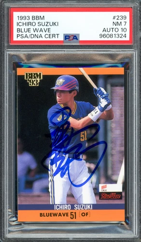 Ichiro Suzuki 1993 BBM RC PSA 7 Gem 10 Auto Signed In Kanji PSA/DNA 96081324