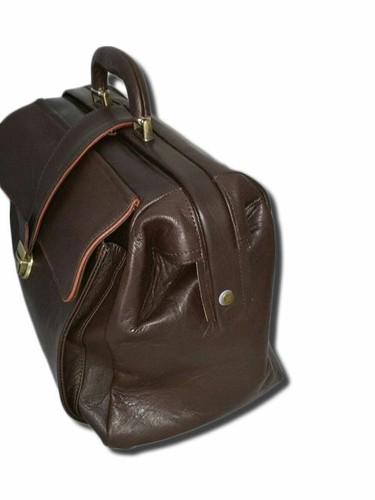 BORSA DA MEDICO IN CUOIO VERO ARTIGIANATO ITALIANO, MOD: DOCT- TESTA DI MORO - Imagen 3 de 4