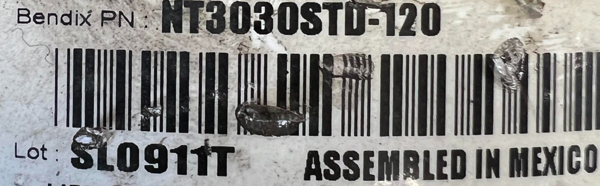 NT3030STD-120 Genuine Bendix 12