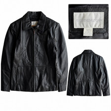 VTG 90s Leather Jacket Women  s Small Worthington Biker Moto Fitted Zip Up Sleek