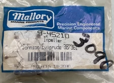 NEW GENUINE MALLORY 9-45210 IMPELLER REPLACES JOHNSON/EVINRUDE 387361