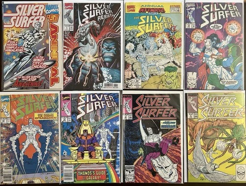 Silver Surfer comic book lot of 8! Marvel Comics. Vintage. Mixed lot. Keys. 1987