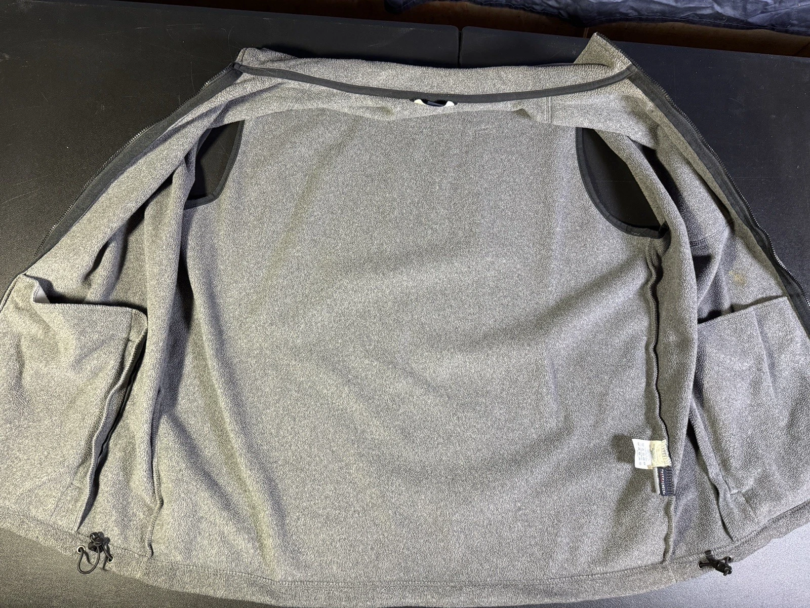 Lands End ThermaCheck Fleece Men’s Large 42-44 Gray Full Zip - product detail image 9