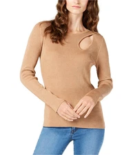 I.N.C Womens Teardrop Cutout Pullover Sweater