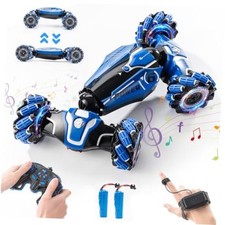 Gesture Sensing RC Stunt Car, 2.4GHz 4WD Remote Control Gesture Small S-blue