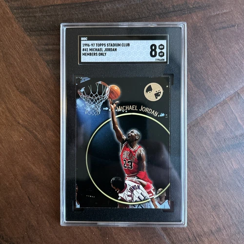 1996-97 Topps Stadium Club Members Only 55 #41 Michael Jordan SGC 8 Graded Card