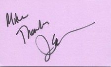 Jack Noseworthy Signed 3x5 Index Card Breakdown, To Mike Autographed