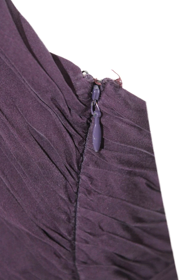 Mono de seda halter espalda abierta con cremallera lateral púrpura talla 2 de Rachel Zoe para mujer Foto 4 de 4