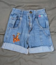 Vintage Winnie The Pooh Shorts Tigger Denim Kids 5 90s Embroidered