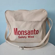 Vintage 1980s Monsanto Safety Wins Travel Over Night Bag Novelty Biotech Funny 