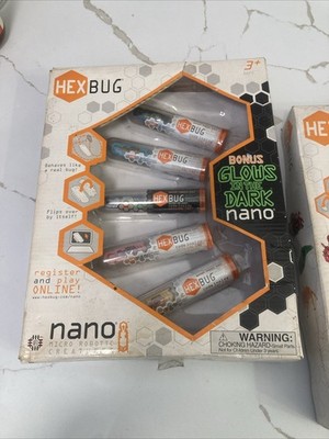 NEW in Box Hexbug Nano Micro Robotic Creatures 5-Pack w/Glow In the Dark Nano 