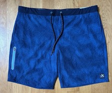 ZeroXposur Men's UPF 50 Sun Protection Comfort Liner Snap Waist Swim Trunks XXL