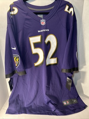 Ray Lewis #52 Baltimore Ravens Nike NFL On Field Size 3XL Jersey