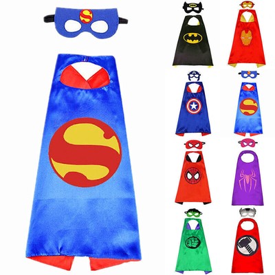 Kind Jungen Spiderman Superheld Umhang Cape und Maske Karneval Cosplay Kostüm-