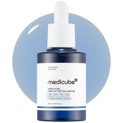 Zero Pore One Day 10-Peptide Serum | Pore Refining & Oil Balancing Serum | AHA, 