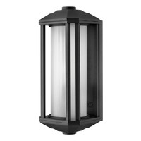Wandlampe AußEn Wandleuchte Aluminium Glas E27 IP44 H: 38,3 Cm Schwarz Weiß