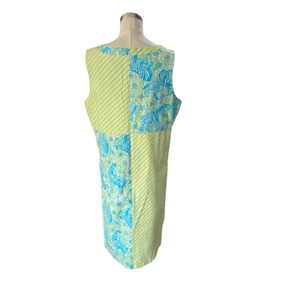 Vintage Lilly Pulitzer Dress Women’s Size 10 Shift Patchwork Bow Lined Floral - Image 4 of 4