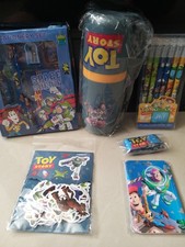 New Toy Story 12 Gel Pens,Flask, Stationery, 50pcs Stickers, Lanyard Card Holder