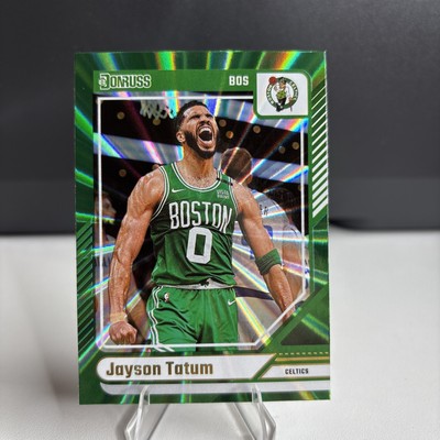 Jayson Tatum 2024-25 Panini Donruss #49 Holo Green Laser Color