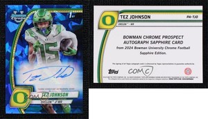 2024 Bowman U Chrome Sapphire Edition Prospect Auto Tez Johnson #PA-TJO Auto