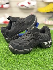 REVOLUTION DANCEWEAR BLACK DANCE Sneakers mesh / leather shoes HIP-HOP Sz 4AD M