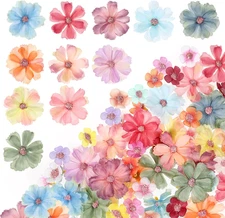 150PCS Mini Fake Flowers Heads Small Silk Flower Heads for DIY Crafts Decor