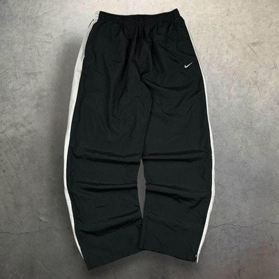 Y2K Nike Swoosh Black Striped Track Pants Size XL | eBay