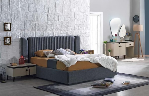Komplettes Schlafzimmer 2X Nachttische Set Bett Kommode Sets Schlaf 4Tlg-image