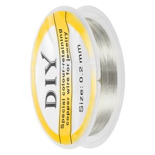 1pcs 0.2mm Craft Wire Beading Copper Wire for Jewelry Making Supply Silver