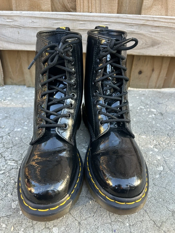 Dr. Martens 1460 Black Patent Leather Boots US M 8 US  L 9 - Image 2 of 4