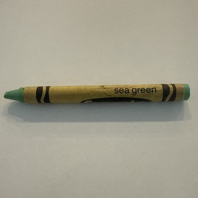 SEA GREEN Crayola Crayon Barely Used Binney & Smith New York Rare 1988 VTG USA